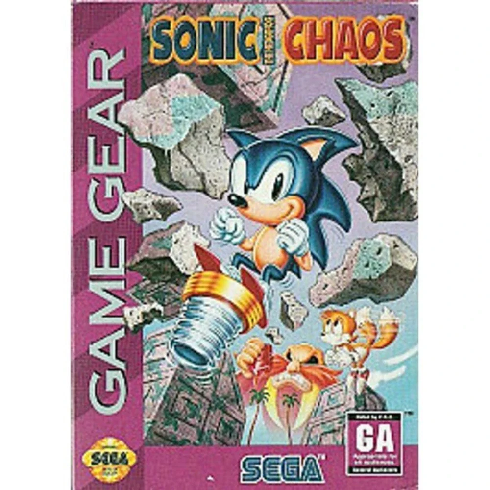 Sonic The Hedgehog: Chaos (Sega Game Gear, 1993) Game, Manual & Protective Case